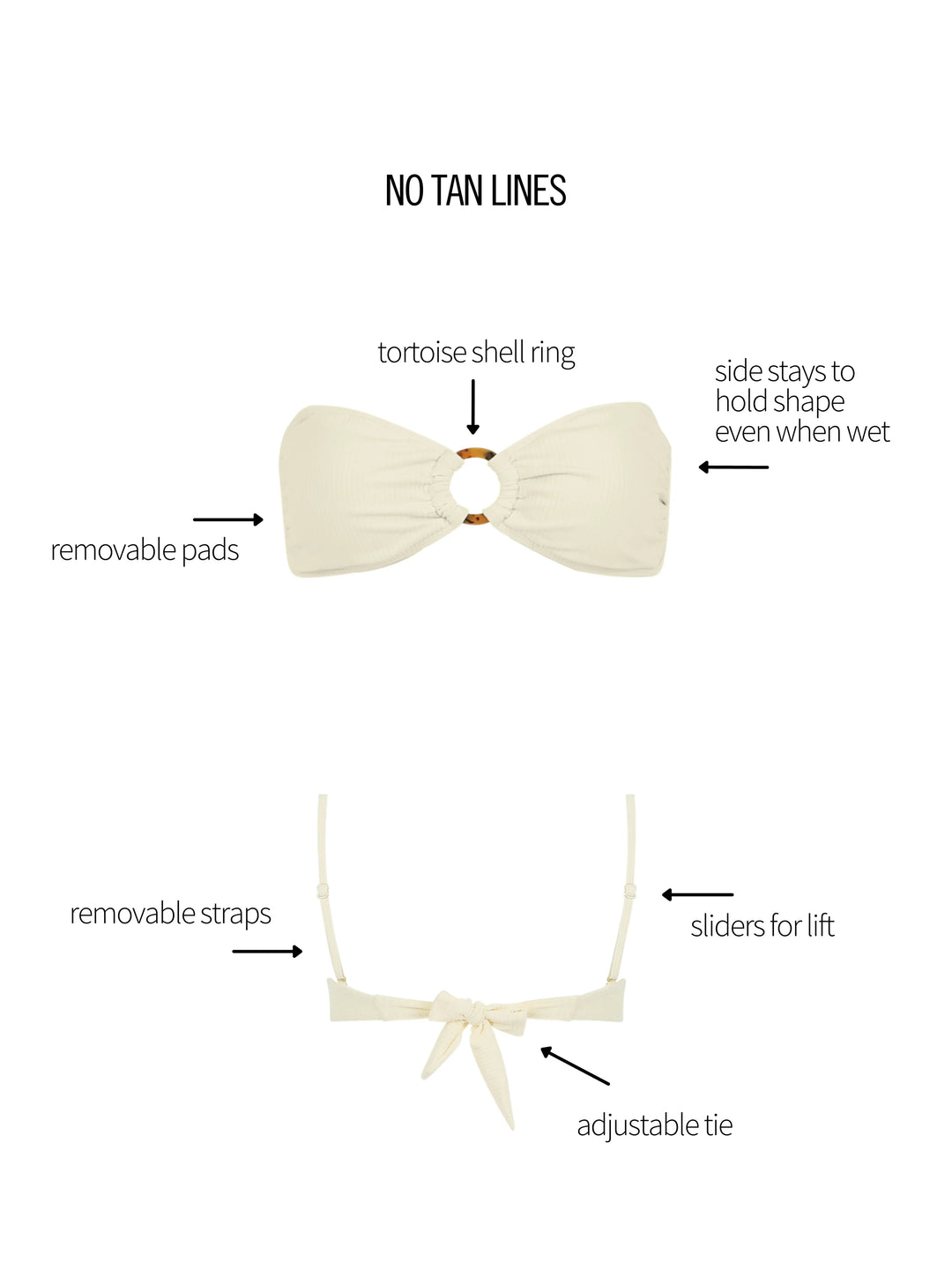 LENÇOIS BANDEAU TOP - Turquoise Waters