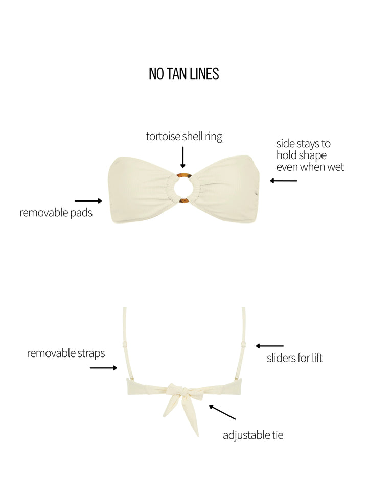 LENÇOIS BANDEAU TOP - Turquoise Waters