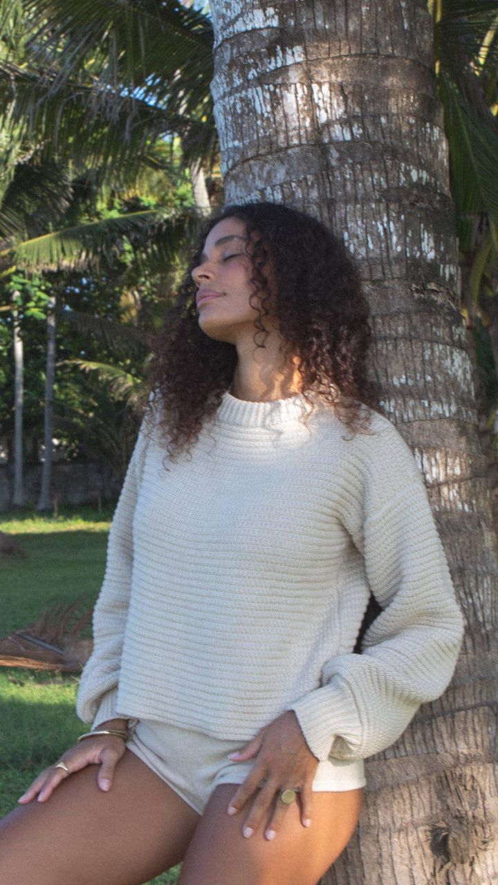 Camron Chunky Crop Knit - Turquoise Waters