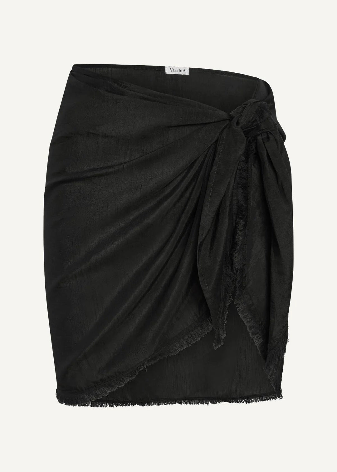 Soleil Sarong - Black Cotton Cupro
