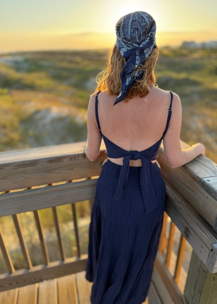 Cruisin Crop Top - Navy