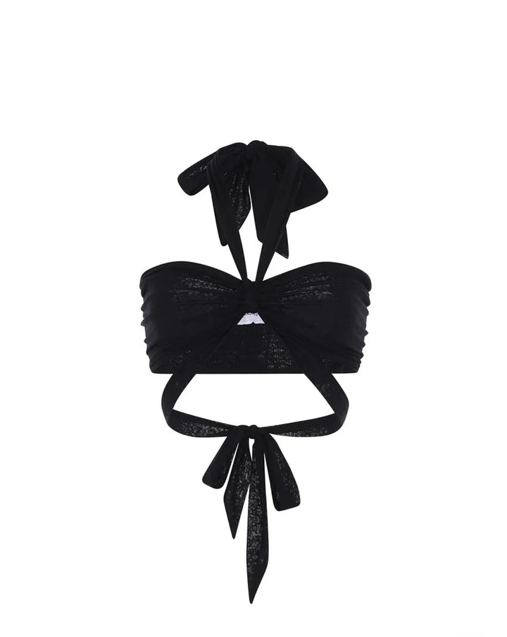 Double Tie Bandeau Top - Turquoise Waters