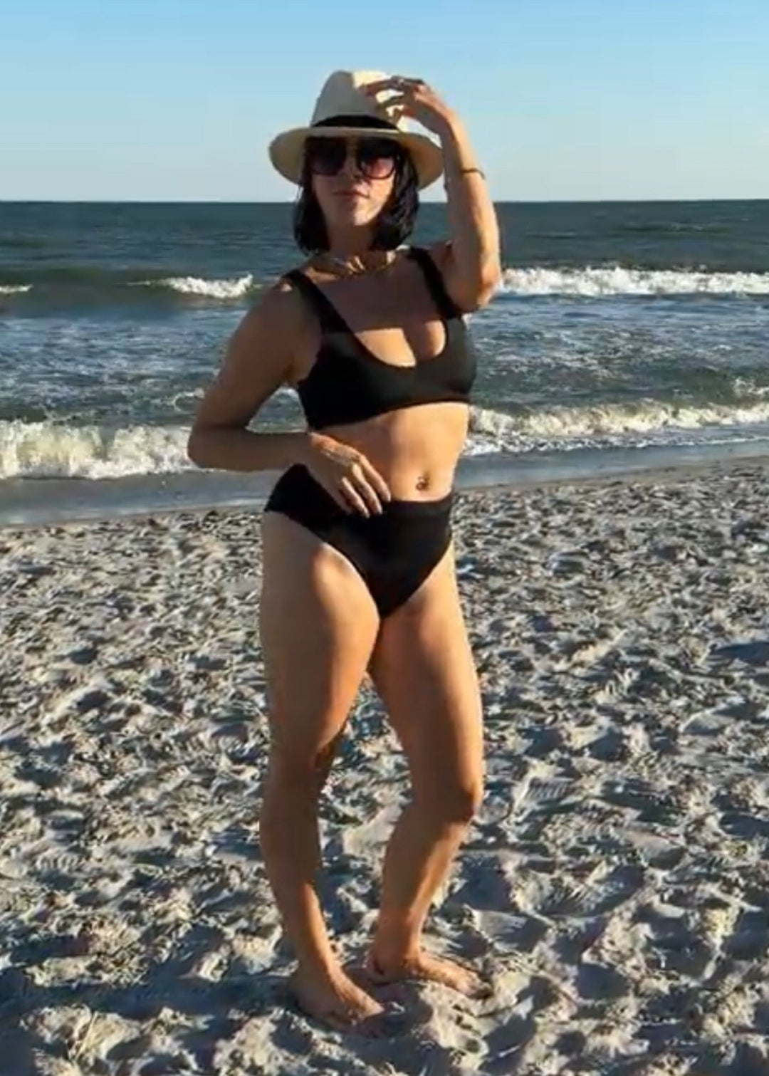 Monti High waist Bikini Bottom - Black