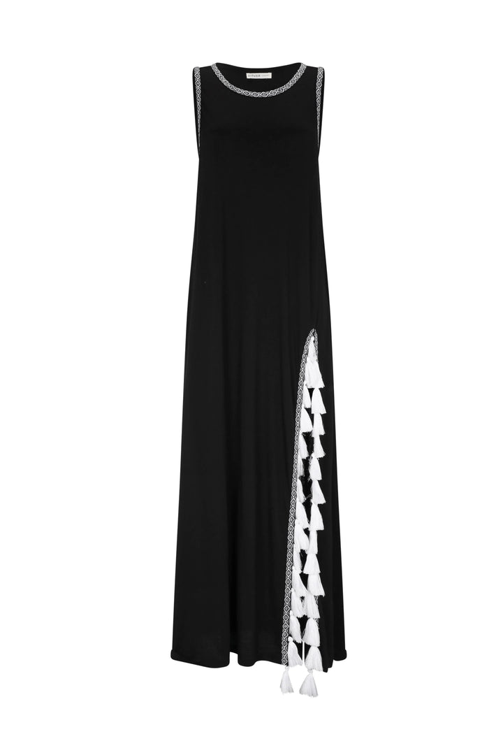 Erin Tassel Slit Dress/Coverup